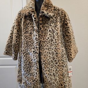 Gianni Bini Animal Print Teddy Jacket